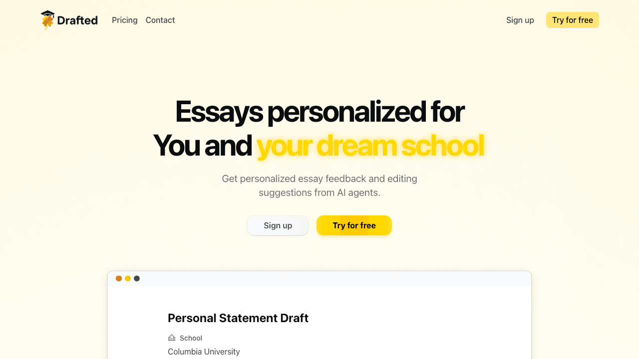 drafted.college preview